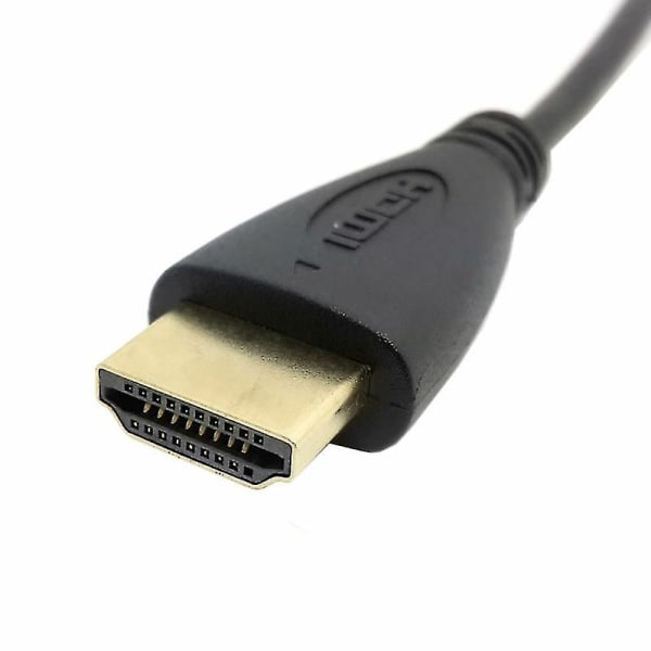Micro Hdmi-kompatibel Type D han 90 grader venstrevinklet til HDMI-kompatibel 1.4 han 1080p HDtv-kabel