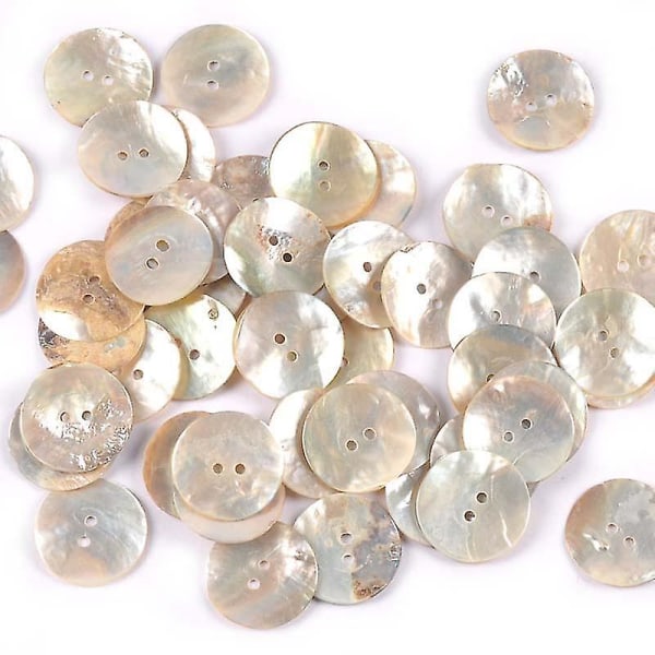 50 kpl Natural Mother Of Pearl Shell Koristeellinen nappi vaatteille Ompelutarvikkeet Leikekirjat Tee-se-itse-käsityöt Vaatteiden koristelu Jinyu