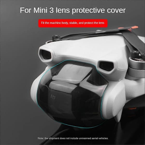 For DJI Mini 3 Pro Linsedeksel Gimbal Beskyttelseshette Synssensor Alt-i-ett-deksel for Mini 3 Solblender Transparent black