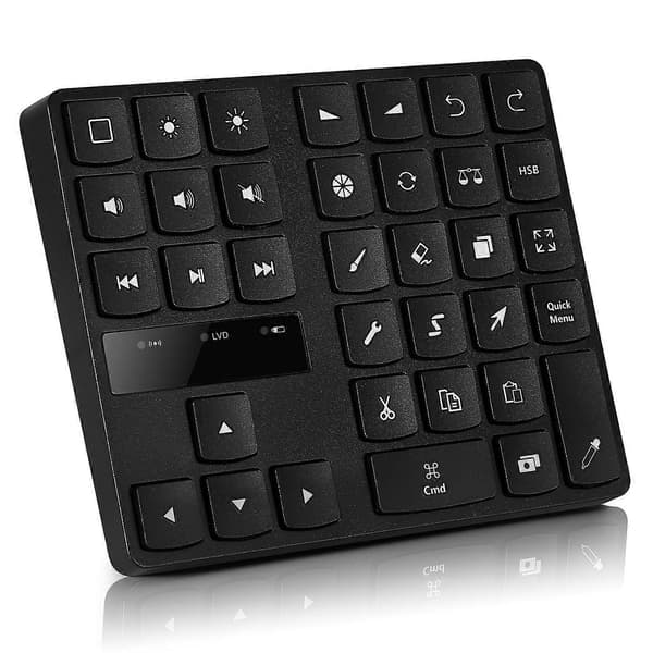 Bluetooth-ritknappsats, 35 tangenter uppladdningsbart trådlöst tangentbord för Procreate och ritgenvägar