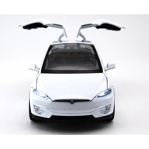 Bilmodell Tesla Model X Suv Alloy Simuleringsleksak, barnpresent