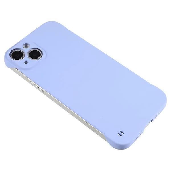 Kompatibel med iPhone 15 Plus-deksel Rammeløst Hardt PC-telefondeksel med hudfølelse LightPurple