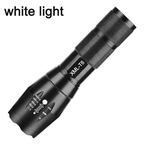 Led-alumiiniseoksesta valmistettu teleskooppinen zoom-taskulamppu 2pcs white light