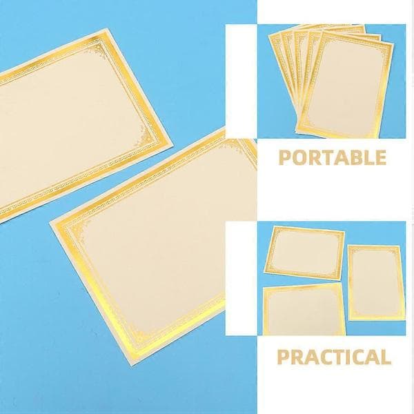 12 ark certifikatpapper diplomcertifikatpapper utskrivbart tomt papper liner tomt certifikat