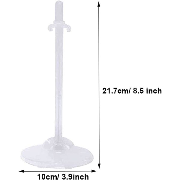 Mini-dukkestativ Barbie-dukkestativ Klar Dockstativ Holder Dockstativholder for Barbie-dukker, Displaydukkeklær Actio