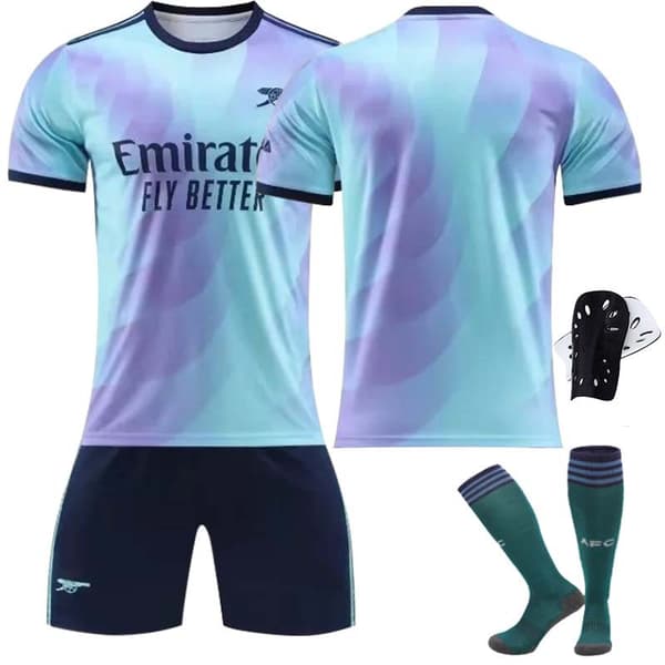 2425 Arsenal andre bortetrøye Odegaard fotballdrakt uniform + sokker 16(90-100cm)