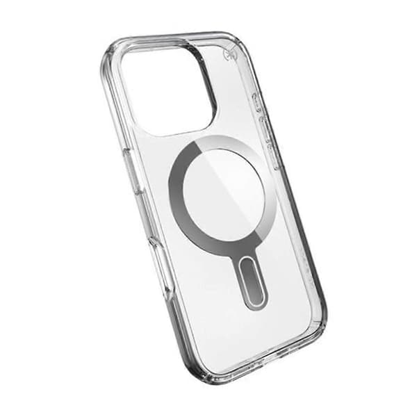 Deksel til iPhone 16 Pro Presidio Støtsikker MagSafe med ClickLock-system Transparent