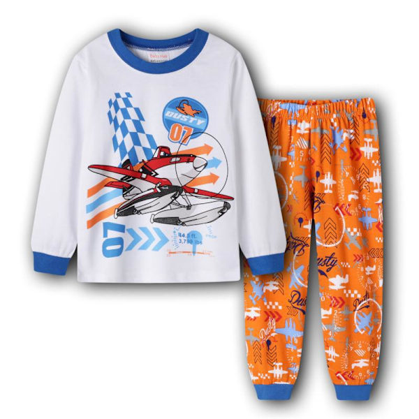 Bomullspyjamas för pojkar Långärmad Barn Tecknad Set Baby Hemkläder Spindelmannen Captain America 42 130cm