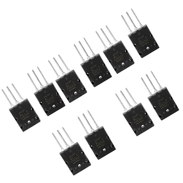 5 par svart 2sa1943 2sc5200 power matchad ljudtransistor -a