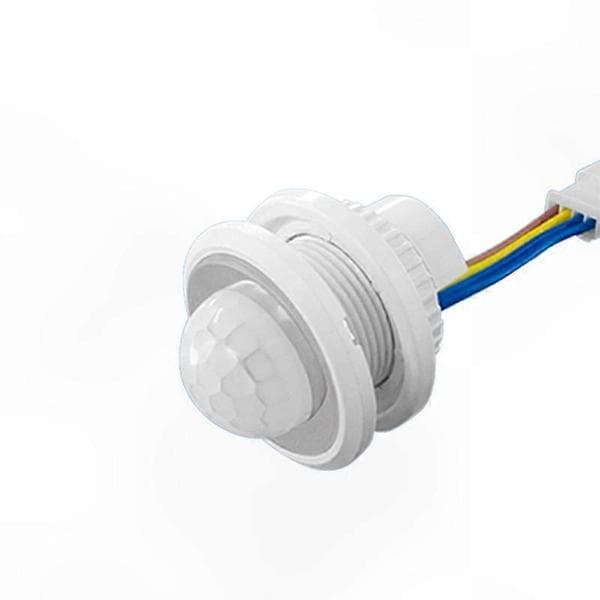 5-pack Mini PIR Infraröd Rörelsesensor med 220V Justerbar Timer för Automatisk LED-belysningskontroll Vit