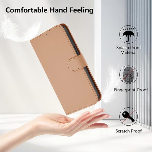 Solid Farge PU-deksel for vivo Y28 4G Nude
