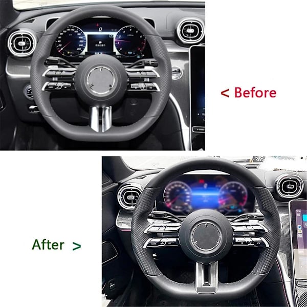 Bil svart cover Trim ram för CES klass W206 W213 W223 Style 2021-2022 Black