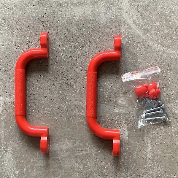 Lekställningshandtag Barn Lekhus Säkerhet Halkfria Handtag Skruvsatser 23.8*7CM röd