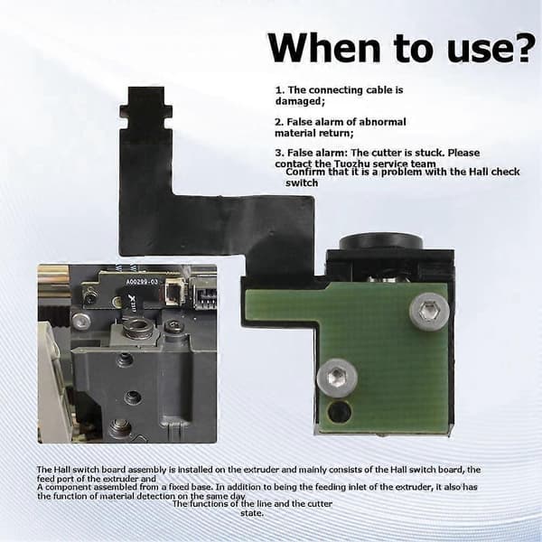 Ekstruder Filament Sensor til Bambu Lab P2S 3D-printer Hall Switch Filament Run-Out Detection Module