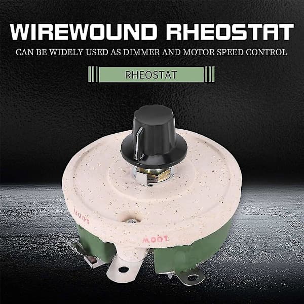 100 Ohm Ceramic Wirewound Potentiometer Resistor Rheostat - 100W Power