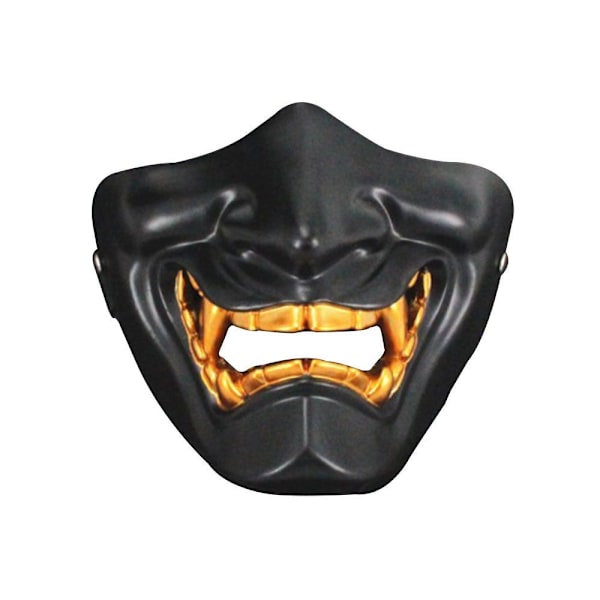 Cosplay Mask Peli Halvansikts Airsoft Oni Mask Halloween Mask black