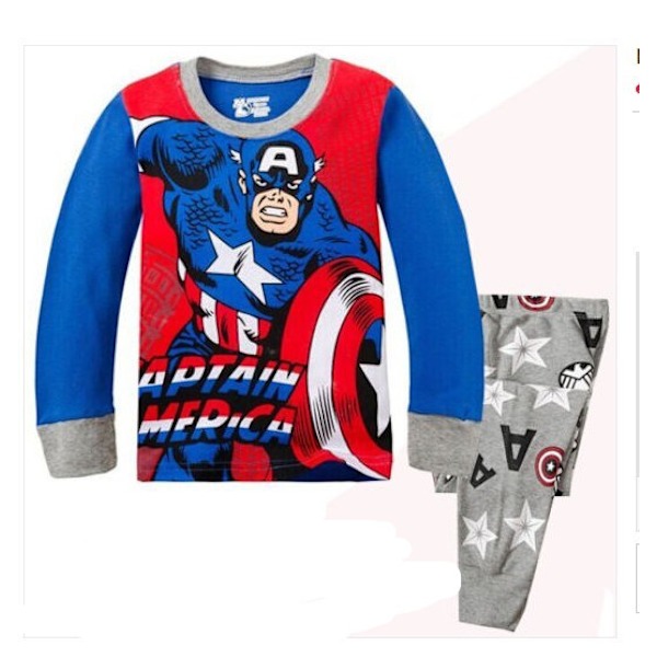 Fashionabla Iron Man Pyjamas Set för Pojkar Barn Tecknade Pyjamas Tvådelat Set 2 95cm