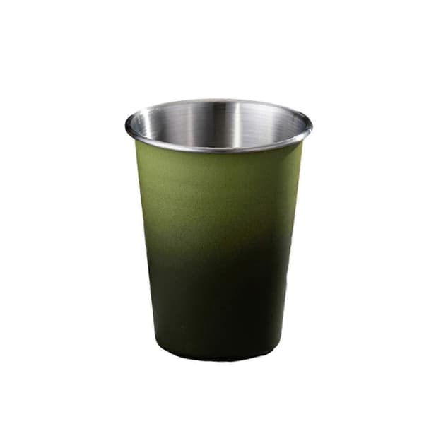 Rustfrit Stål Campingkop Gradient Udendørs Rejsekrus Green 330ml