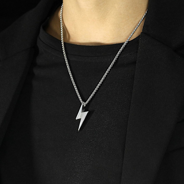 Punk Blixtlås Hänge Halsband