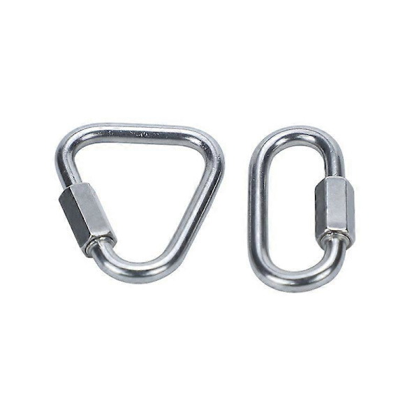 Triangel låsande karbinhake 8MM 2PCSsilver