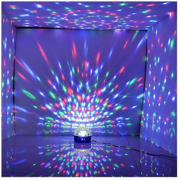 LED RGB Krystall Magic Ball Effektlys DMX Disco DJ Scene Lys