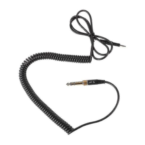 Svart oppgraderingshodetelefonfjærkabel for Sennheiser