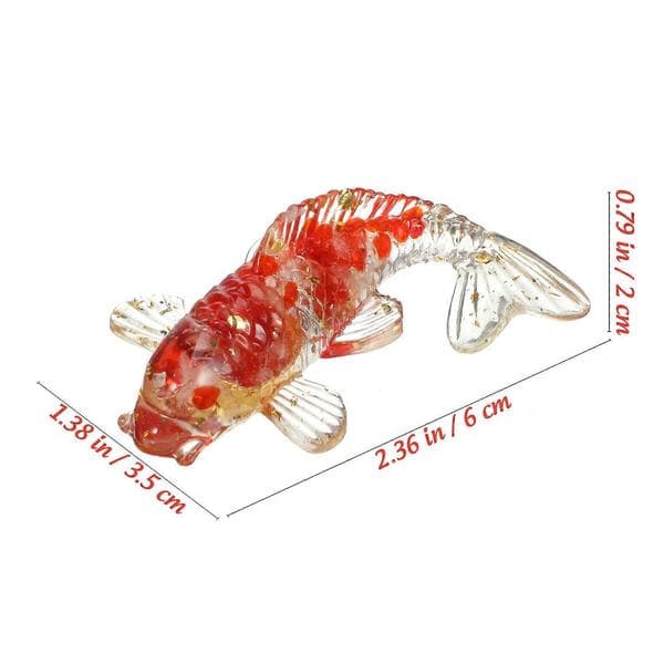 2 stk. liten krystallfiskfigur Krystallfiskfigur Bordfiskdekorasjon Fiskepynt