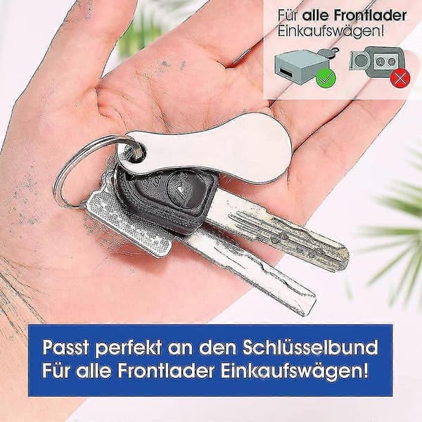 2 stk. Indkøbsvogn Løsepenge Nøgle, Universal Indkøbsvogn Token Nøgle Chip Shopping