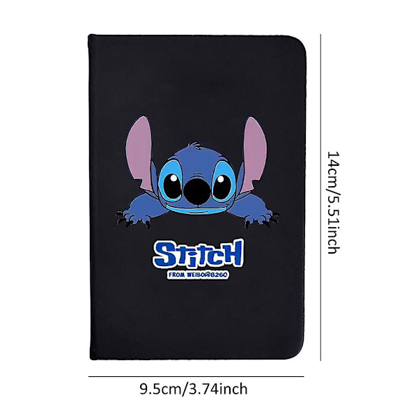 Disney Lilo & Stitch söt tecknad anteckningsbok i konstläder, dagbok, dagsplanerare, skolmaterial, barnpresent A