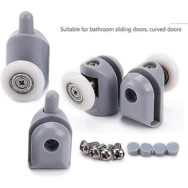 8 st 23 mm Rullhjul för Duschdörr, Badrum Skjutdörr Rullar
