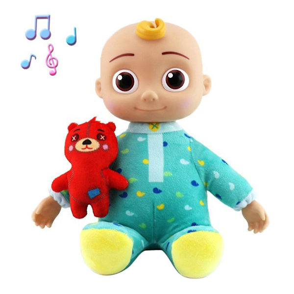 Cocomelon 25 cm musikaalinen nukkumaanmeno Jj Doll Pehmo Pehmolelu, Lasten Baby Pehmo Pehmolelu Lahjat Super Pehmeä