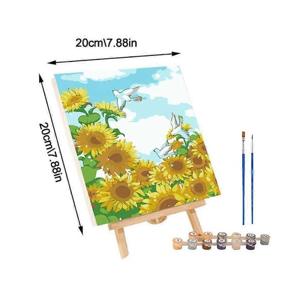 DIY Digital Oljemålning Canvas Målning Efter Nummer Med Ram Barnpresenter G