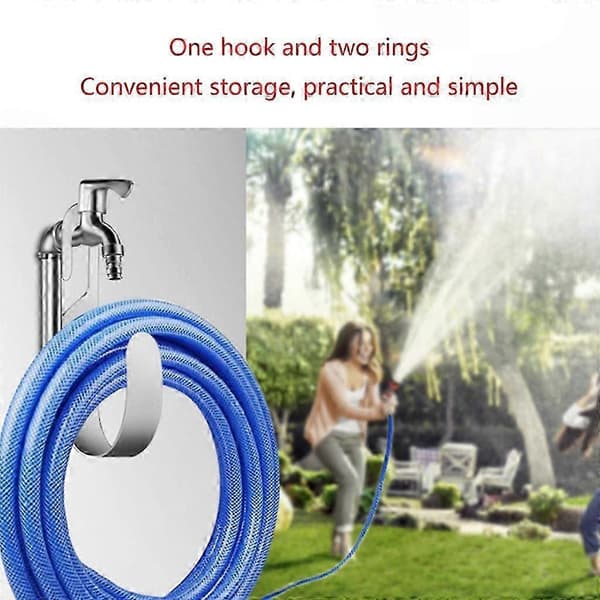 Väderbeständig trädgårdsslangkrok - Robust kranorganisator för utomhusbruk A