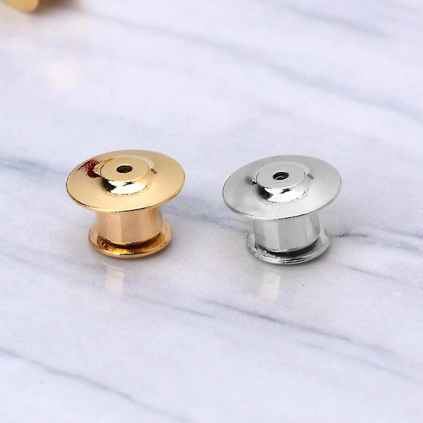 10 stycken/ set Metallnålar Keepers Pin Backs Inget verktyg krävs Säkerhet Anti-förlust