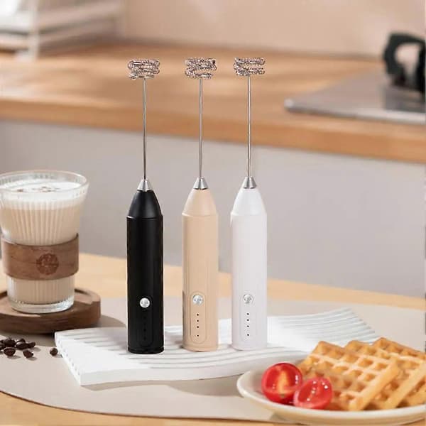 Oppladbar melkeskummer for hjemmet, kaffevisp, multifunksjonell, effektiv og praktisk, for hjemmekaffebar b