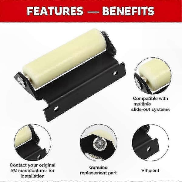 Lippert Components RV-liukutelakan rullasarja - vaihtorullat 2 kpl