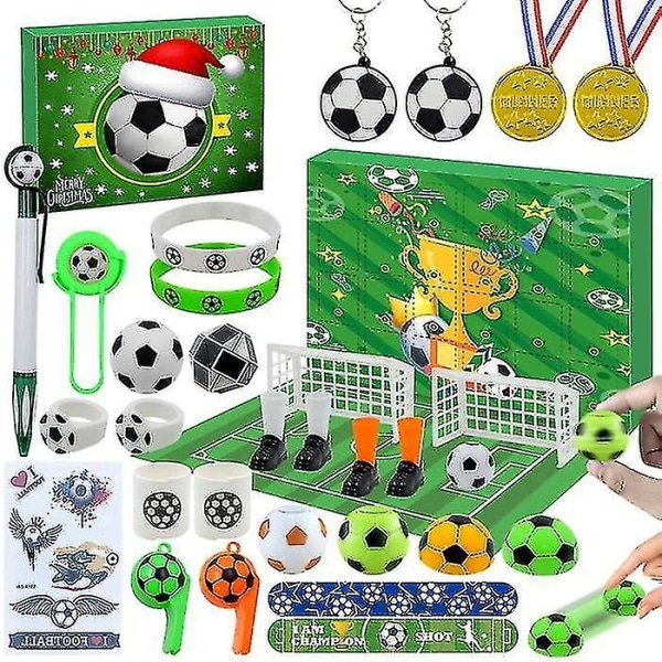Fotboll Adventskalender 2023 För pojkar Flickor Världsfotbollspresenter Barnleksaker - Fotbollsjulklappar för fotbollsfans--