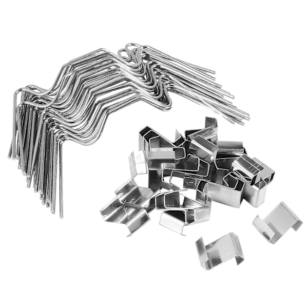 50x Drivhus Glasklips i Rustfrit Stål W Z Type Wire Til Drivhus