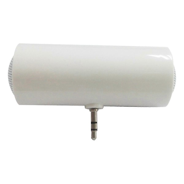 Mini-kaiutin 3,5 mm:n kannettava kaiutin Mini-vahvistettu kaiutin Plug and Play matkapuhelimille ja tableteille White