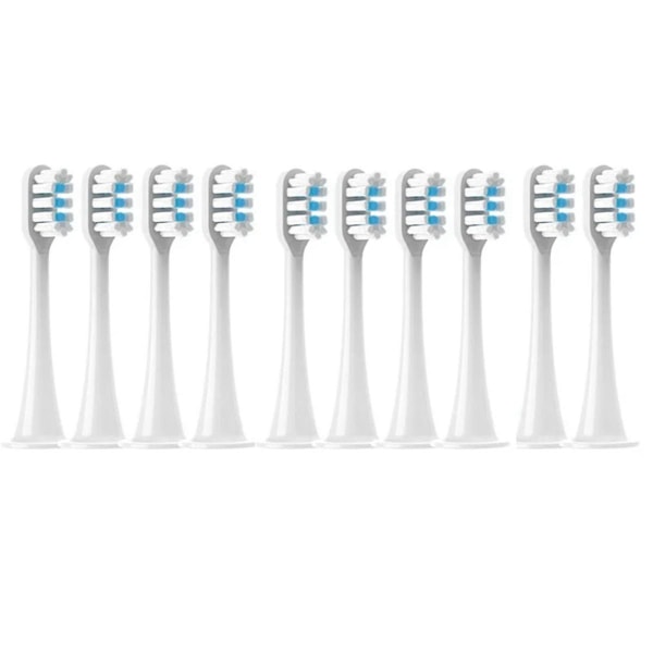 Ersättningsborsthuvuden för MijiaT300/T500 elektrisk tandborste Mjuka borstmunstycken med locktätning White