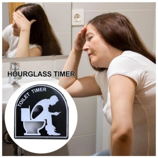Toalett Timeglass Fem-minutters toalettform Timer Stress Relief T xixl black 150