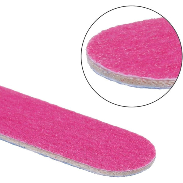 Nagelfilar, Faburo 100 st Nagelfil för engångsbruk 180/240, Dubbelsidig Emery Board, Nagelbuffrande filer för hem- och salongsbruk (180/240 Grit)