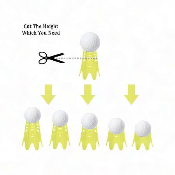 10 st gula golfmatt-tees för driving range-träning, golfsimulator och hemmaträning Yellow