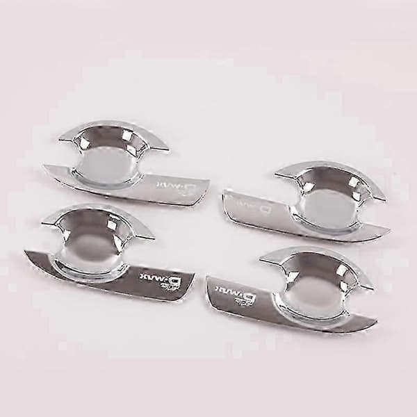 Auton ovenkahvan kuppisuojat D-MAX 2012-2018 - ABS-kromi 4 kpl/setti Silver