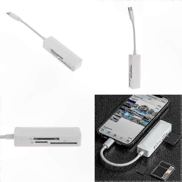USB C-kortlæseradapter til TF SD XD-hukommelseskort understøtter SZBYM12