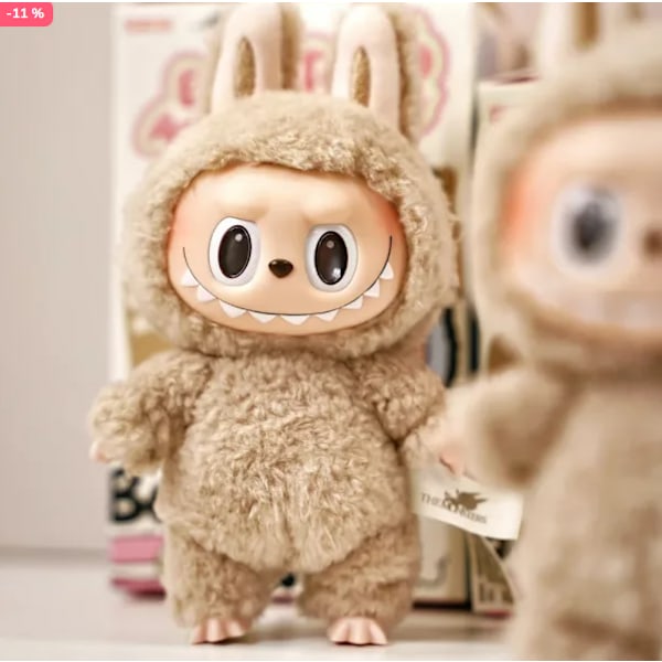 1 stk POP MART LABUBU The Monsters Spennende Macaron Plysjdukker Figur Leker Overraskelsesbokser Toffee candy