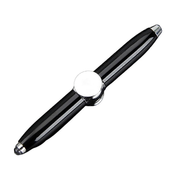 Roterande Penna för Barn och Vuxna - Lärning, Arbete, Långvarig Fidget Spinner för Nöje Bright black