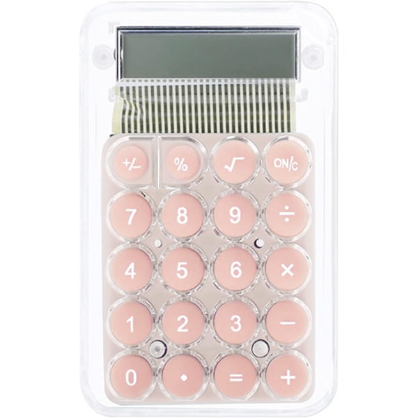 Cute Cartoon Transparent Calculator Students 8 Digit Standard Function Desktop Electronic Calculator