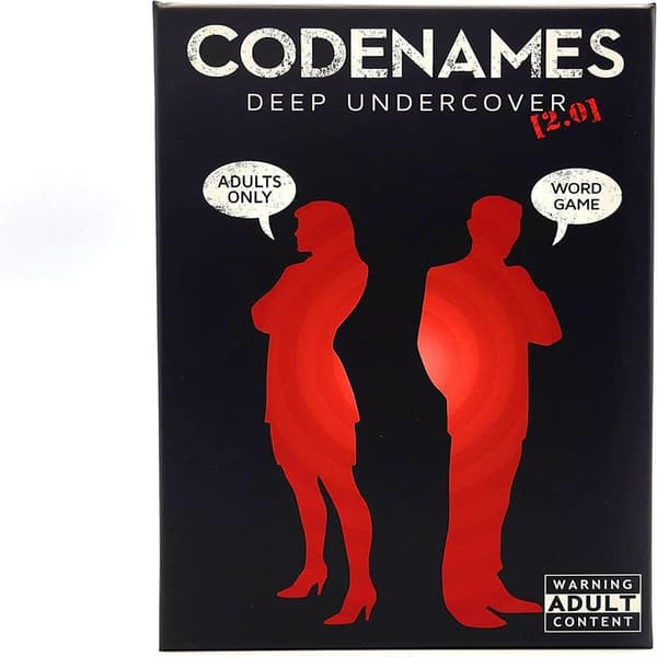Codenames (engelsk version) brætspil/skakspil, klassificerede kodenavne, anti-menneskelighedskort Codenames (sort)