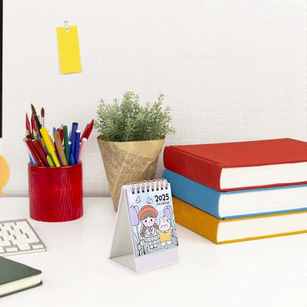 Bærbar 2025 Skrivebords Kalender 2025 Papir Flip Kalender Skrivebords Stativ Kalender Skrivebords Dekor Estetisk Bordkalender Multi 1 22.00X7.70X6.00CM